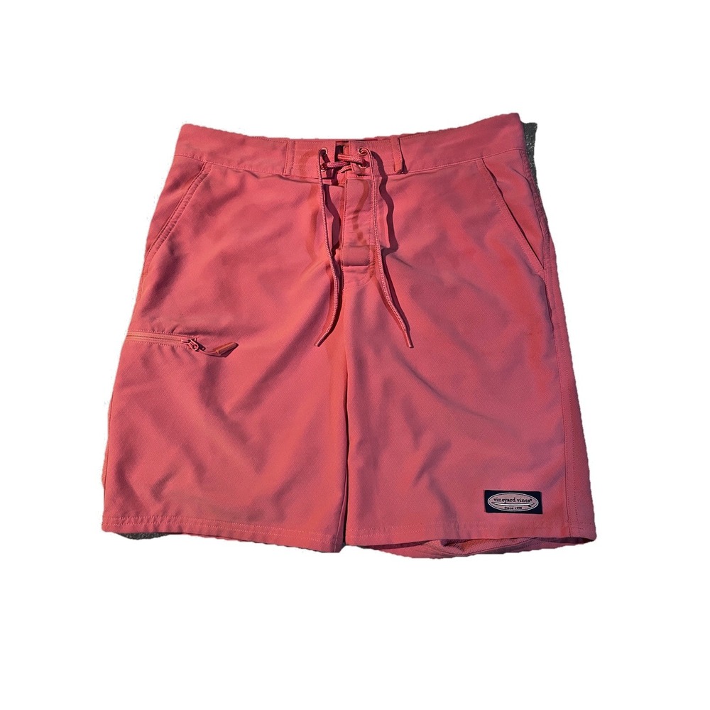 Vineyard Vines Swim Trunks‎ Men's Board Shorts Size 30 Pink Drawstring Surfing
